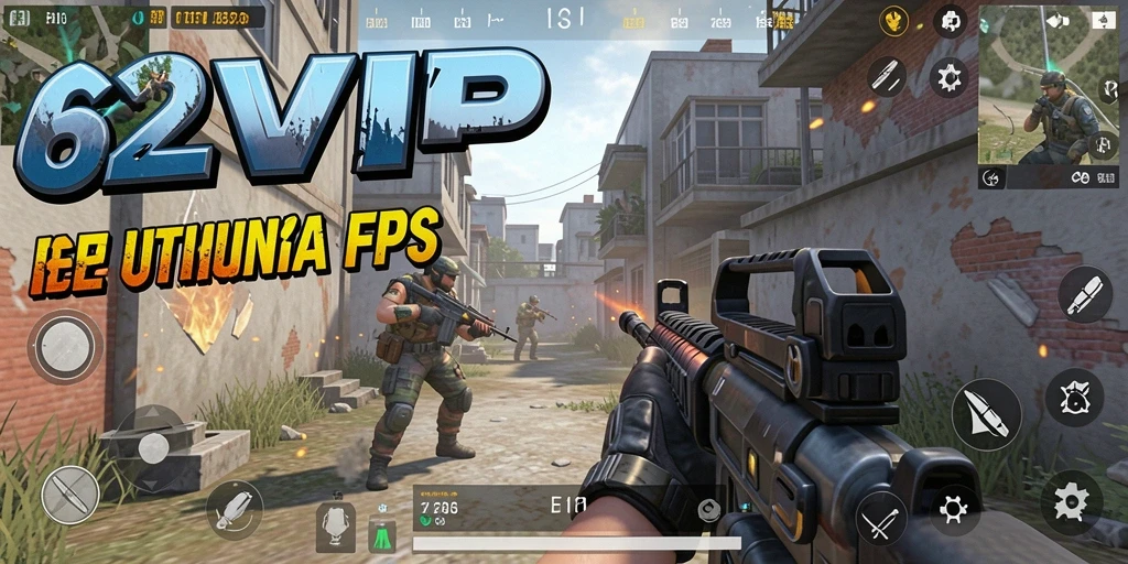 Gameplay 62VIP dengan aksi tembak-tembakan yang mendebarkan.