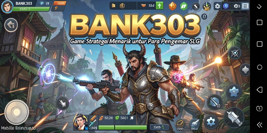 Tangkapan layar utama BANK303 menunjukkan aksi pertempuran strategi yang mendebarkan.