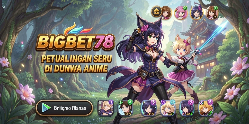 Tangkapan layar BIGBET78 menampilkan aksi seru dan karakter anime.
