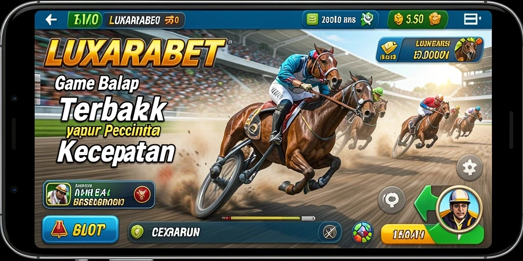 Tampilan gameplay seru dalam balapan mobil realistis di LUXARABET.