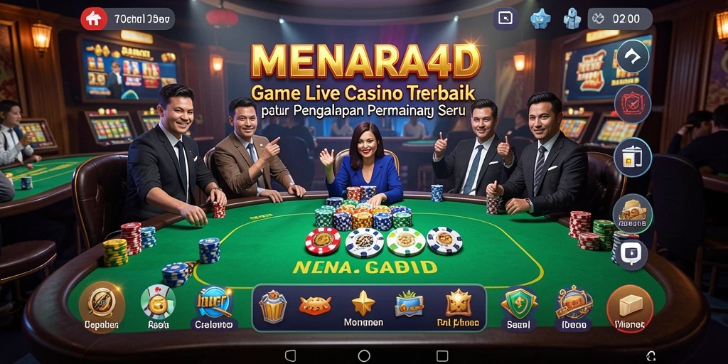 Tampilan menakjubkan dari gameplay Live Casino di MENARA4D.