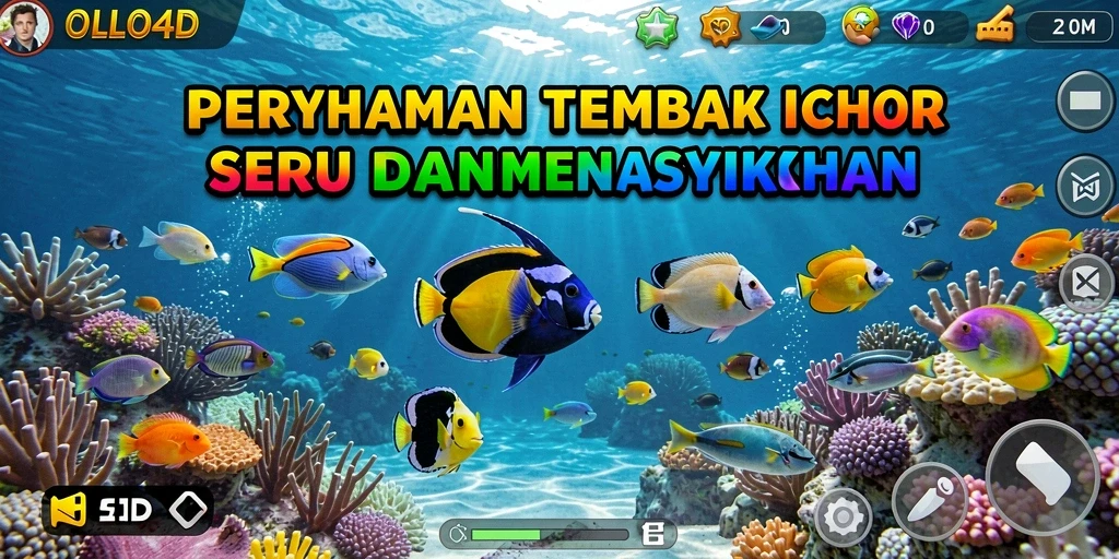 Screenshot utama OLLO4D menampilkan aksi seru Tembak Ikan dengan efek visual yang menawan.