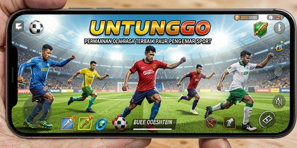 Tangkapan layar UNTUNGGO menampilkan aksi seru permainan olahraga.