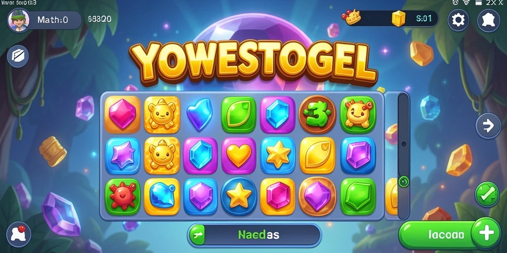 Screenshot gameplay YOWESTOGEL menampilkan momen seru permainan Match-3.