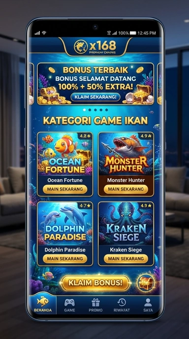 Tampilan antarmuka pengguna di x168 yang intuitif.